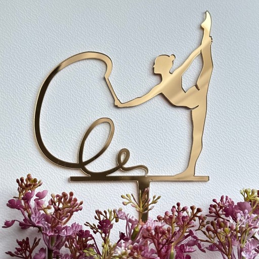 Gymnastka so zlatým PLEXI zrkadlom Sash Topper
