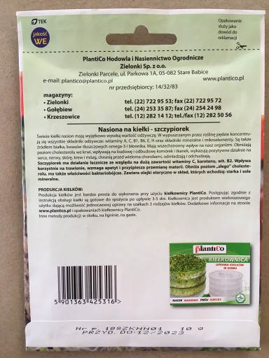 Pažítka Plantico klíčiace semená
