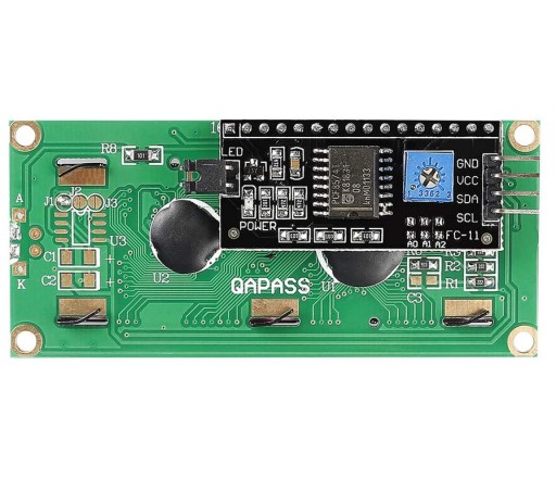 1602 LCD displej s I2C IIC HD44780 prevodníkom
