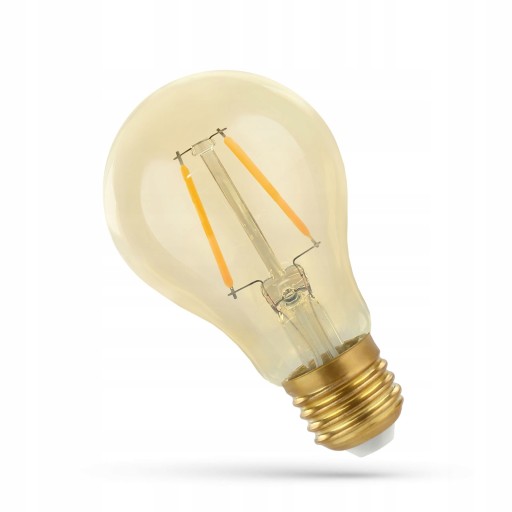 Dekoratívna LED žiarovka E27 Retro Edison 2W COG GOLD