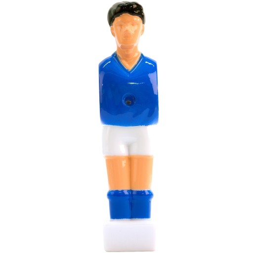 MODRÝ FUTBALista POSTAVA FUTBALOVÉHO HRÁČA