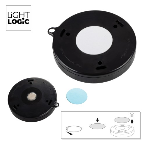 LED podskrinkové svietidlo LL URUM NL, okrúhle, pohybový senzor, magnet, batérie