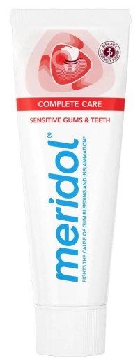 MERIDOL COMPLETE CARE CITLIVÉ ZUBNÉ PASTA PRE CITLIVÉ ĎASNÁ A ZUBY 75ml