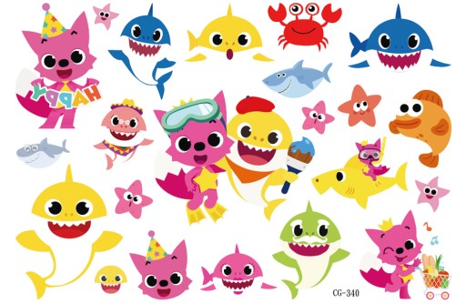 BABY SHARK CG340 umývateľné tetovania pre deti