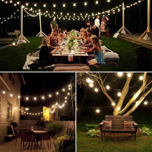 LIGHT GARLAND Solar Garden Záhradné svietidlá do záhrady 50 LED 5m