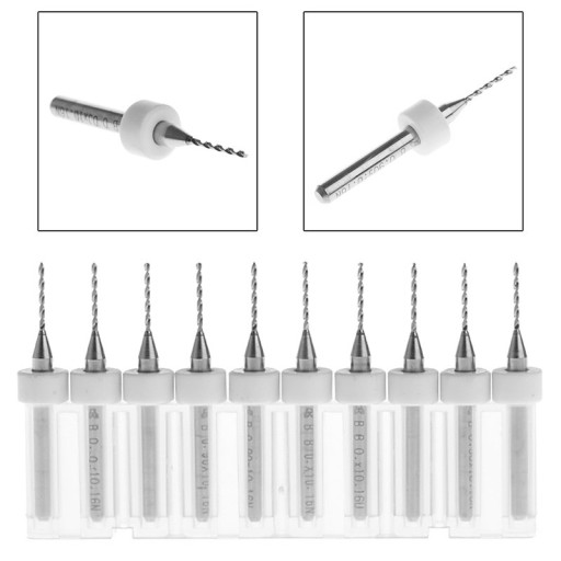 10ks MINI VŔTAČKY 0,9mm PRESNÉ CNC WIDI