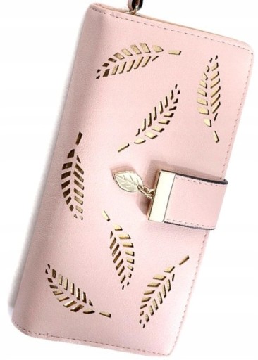 Dámska kožená peňaženka s dvojitým zipsom Pink Coin Card Large