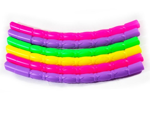 HULA HOOP SKLÁDACÍ FAREBNÝ PLAST 58 CM 6 EL
