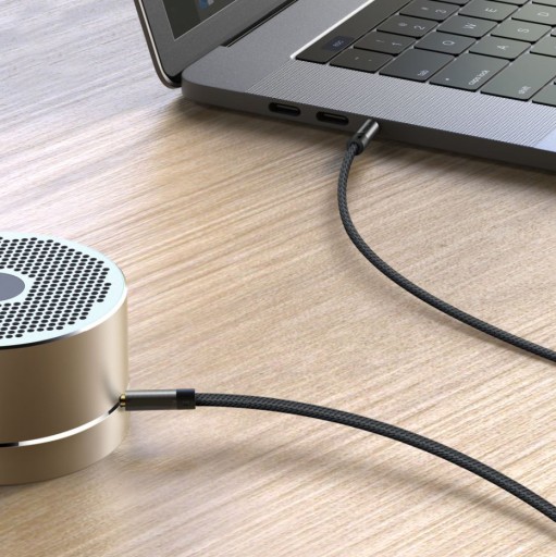AUDIO AUX KÁBEL MINI KONEKTOR 3,5mm SAMOČINNÉ ZÁSTRČKY 1m