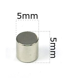 SILNÝ VALEC NEODYMOVÝ MAGNET 5x5 - SADA 10 / NEODYMOVÝCH MAGNETOV /