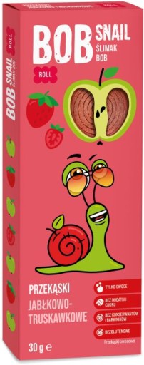 SLIMÁK Bob Slimák jablkovo-jahodový vír 30 g PRÍRODNÁ OVOCNÁ SNACK