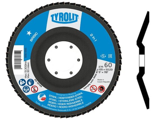 DISKY KLAPKA DISK BRÚSNY KOTOÚČ TYROLIT 34318370 ZÁKLADNÉ 125 P60