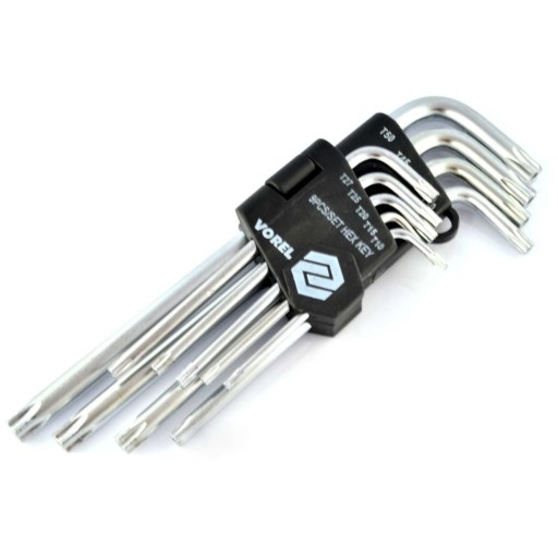 BEZPEČNOSTNÉ KĽÚČE YATO TORX 9ks. T10-T50 CR-V