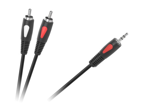 PC kábel 3,5 stereo jack - 2x RCA cinch 10m HQ (2214a)