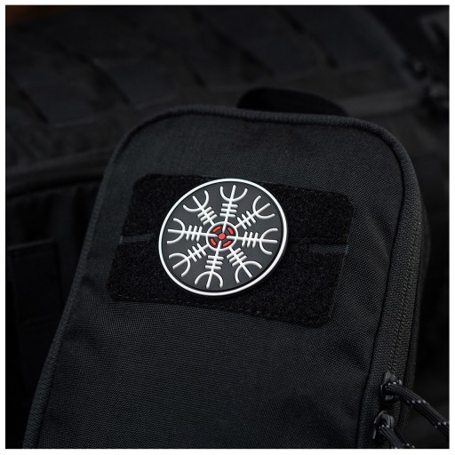 3D náplasťová prilba Terror Aegishjalmur M-Tac Emblém PVC na suchý zips čierna/biela