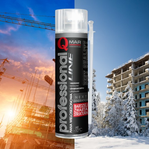 HADICOVÁ NÍZKOTLAKOVÁ montážna pena CELOROČNE 500 ml QMAR
