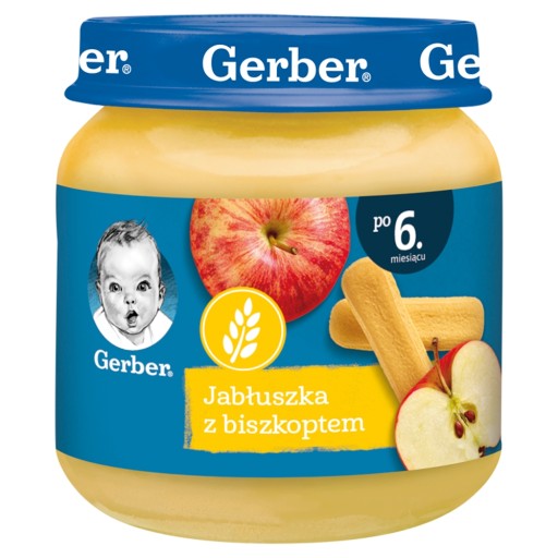 GERBER Jablkový dezert s piškótou po 6 mesiacoch.