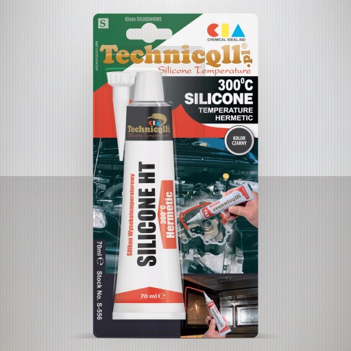 VYSOKOTEPLOTNÝ SILIKÓN V TUBE ČIERNA 70ml TECHNICQLL S-556