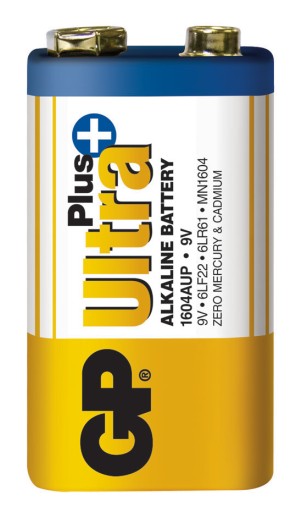 Alkalická batéria GP ULTRA PLUS 9V 6F22 1604AUP