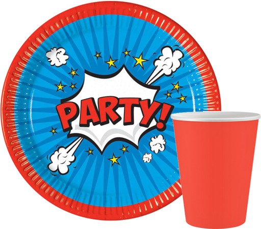 Papierové taniere Boom Party 23 cm - 8 ks