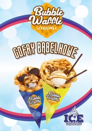 Plagát A2 reklama na bublinkové wafle, kornútky - reklama na vafle
