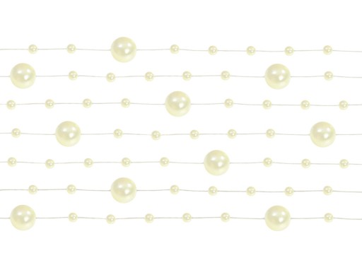 PEARL GARLAND Perly na svadbu - krémová, 6,5 m