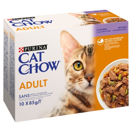 Cat Chow Adult Jahňacie zelené fazuľky 10x85g