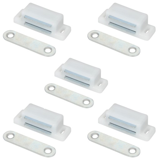 5x MAGNET ZÁPADKY NÁBYTKU DO ZÁMKU NÁBYTKOVÉHO NÁBYTKU SILNÁ BIELA