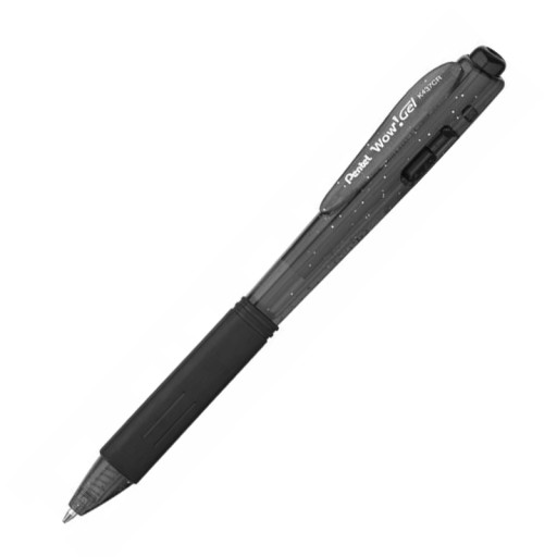 Pentel K437CR gélové pero 0,7 mm WOW čierne