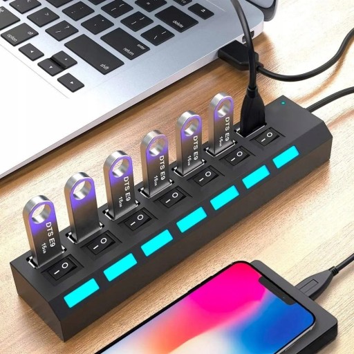 USB HUB SPLITTER 7 PORTOV USB 2.0 SPLITTER