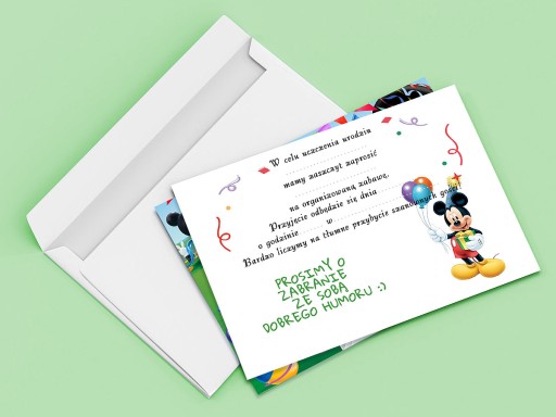POZVÁNKA MICKEY MOUSE NA NARODENINY DIEŤAŤA + OBÁLKA ZDARMA