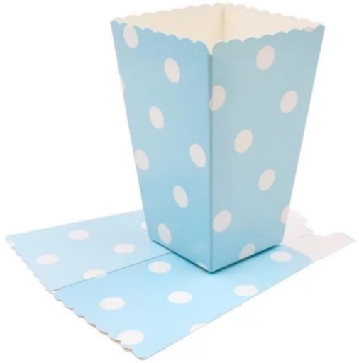 POPCORNOVÉ OBJÍMAČKY, MODRÉ BODKY, 6 KS