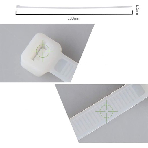 KABELOVÉ VIAZAČKY NA KÁBLE Zipsy VIAZAČKY ČIAPKOVICE 100x2,5 mm