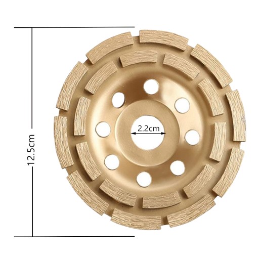 DVOJRADOVÝ POHÁROVÝ BRÚSNY KOTÚČ BETÓN 125 MM
