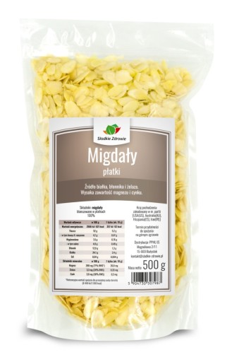 MANDĽOVÉ VLOČKY ČERSTVÉ krájané mandle 500g
