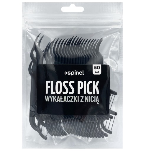 DENT FLOSS TOOTPIKS SO ZÁVITOU ZUBNÁ NITE NA ČISTENIE ZUBOV 50 ks