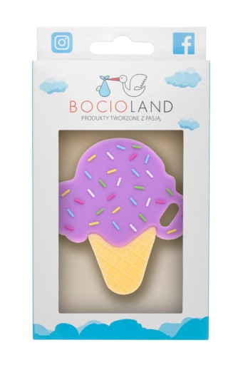 BOCIOLAND Mäkké silikónové hryzátko ICE berry