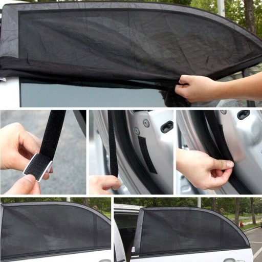 2X SLNEČNÁ CLONA DO AUTO SIEŤKA PROTI KOMÁROM