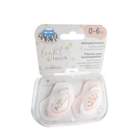 Canpol Silikónové cumlíky 0-6m ROYAL 22/650 Ruž