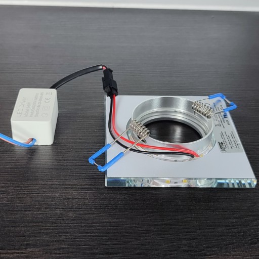 SKLENENÉ STROPNÉ SVETLO HALOGÉNOVÉ S LED pásikom IP20 + GU10 Master Led