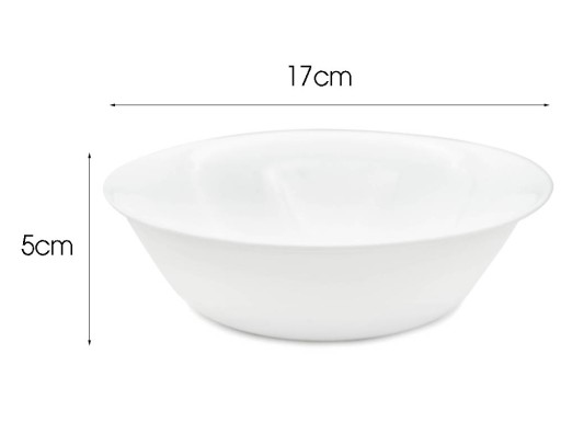 BIELA OPÁLOVÁ MISKA NA ŠALÁT HLBOKÁ MISKA 17CM okrúhla MISKA POLIEV.