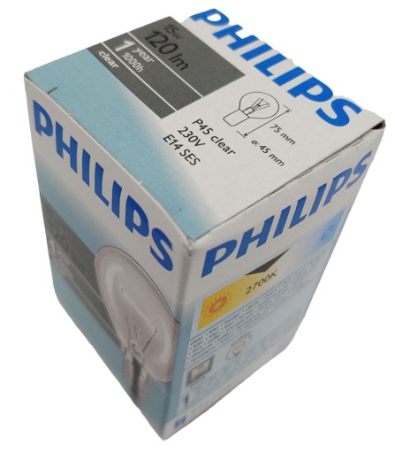 Štandardná žiarovka 15W E14 120lm 2700K PHILIPS