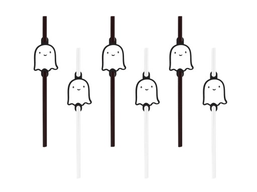 Bio slamky Happy Halloween Ghost 6 ks
