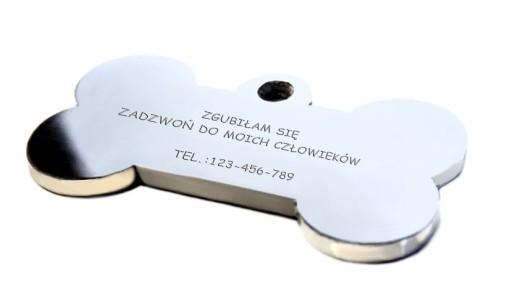 Kovový identifikačný štítok, štítok s adresou, akékoľvek gravírovanie