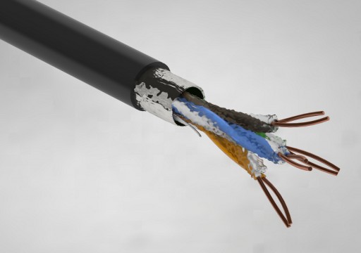 Sieťový kábel ZAMEL 5e Twisted Pair FTP Ground Iron