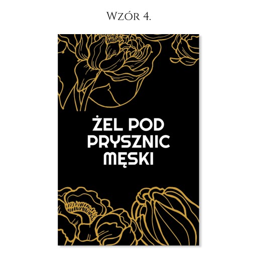 ČIERNE kozmetické nálepky šampón kondicionér 500ml