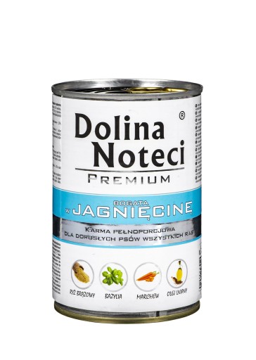 Dolina Noteci Prémiové mokré krmivo pre psov bohaté na jahňacie mäso 400g