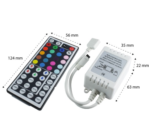 RGB PILOT ovládač pre 12V IR LED pásy