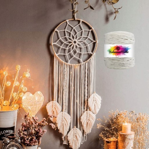Prírodná bavlnená šnúra Macrame 100m 5mm