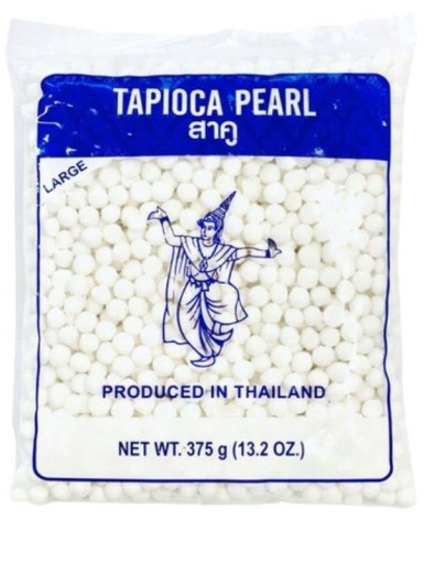 Biela tapioka Veľké perly Guľôčky z manioku Dezerty Bubble Tea Bezlepkové 375 g